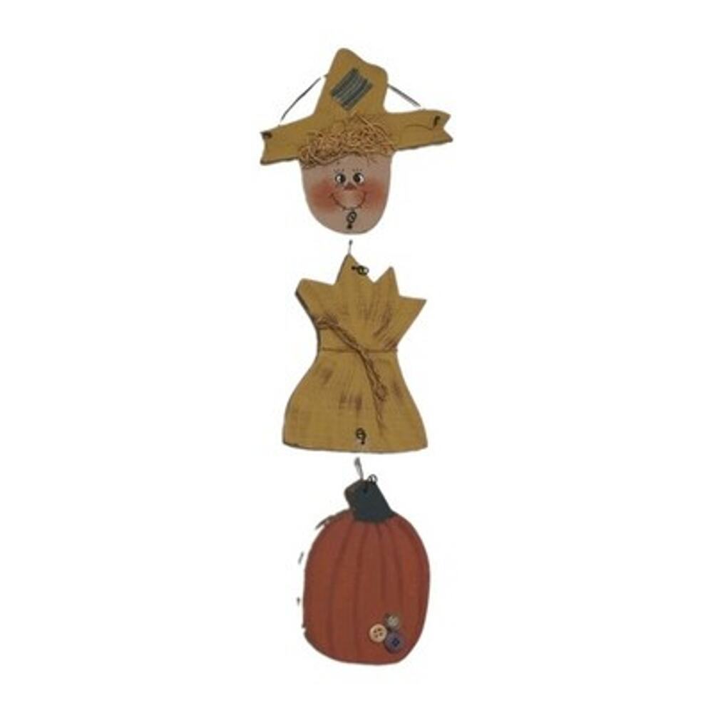 Vintage Wooden Fall Scarecrow Hanging Decor Halloween Cottagecore Grandma Farmho